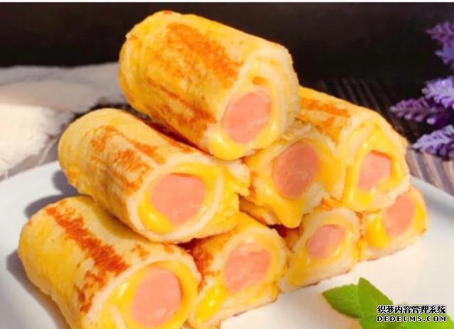 5分钟快手早餐!咬一口就爆浆的吐司卷