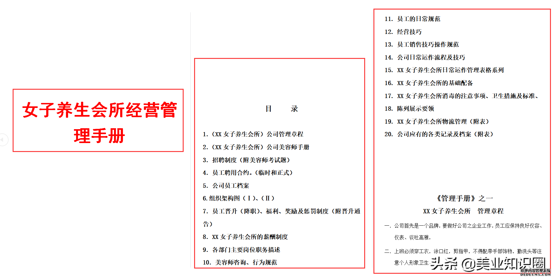 一套近乎完美的养生会所经营管理手册,共计82页,简直太全了