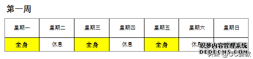 健身健美新手四周锻炼计划经典指南