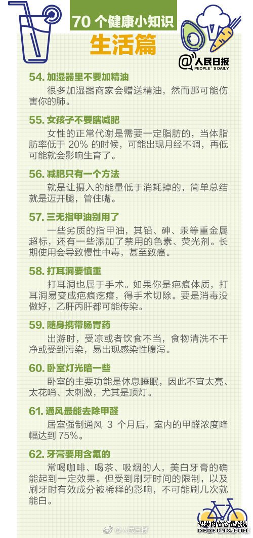 健康小知识70条，医生经典总结！能帮你省不少冤枉钱！