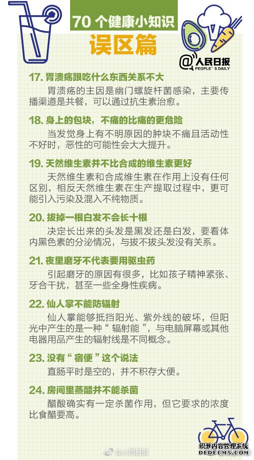 健康小知识70条，医生经典总结！能帮你省不少冤枉钱！